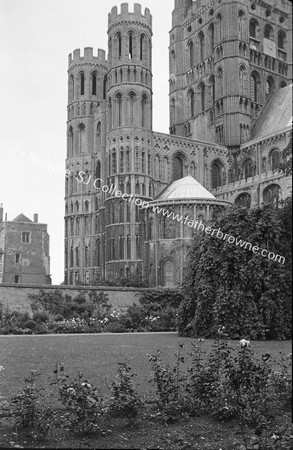 S.W. TRANSEPT & TOWER FROM CLOISTER GARTH